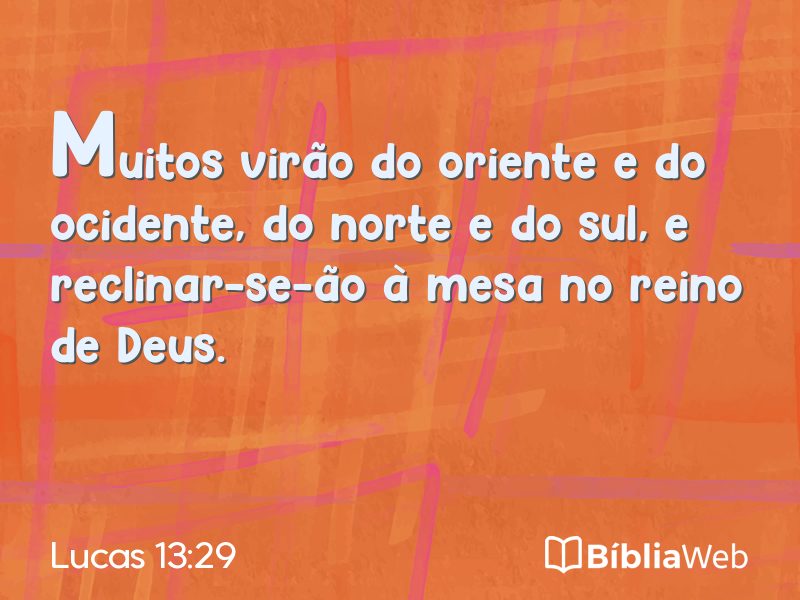 Lucas 13:29 em imagem para compartilhar