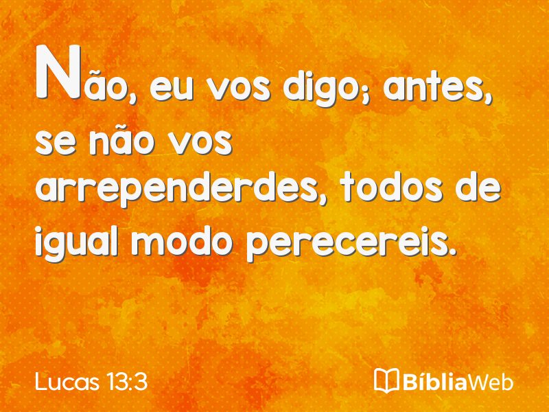 Lucas 13:3 em imagem para compartilhar