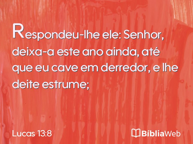 Lucas 13:8 em imagem para compartilhar