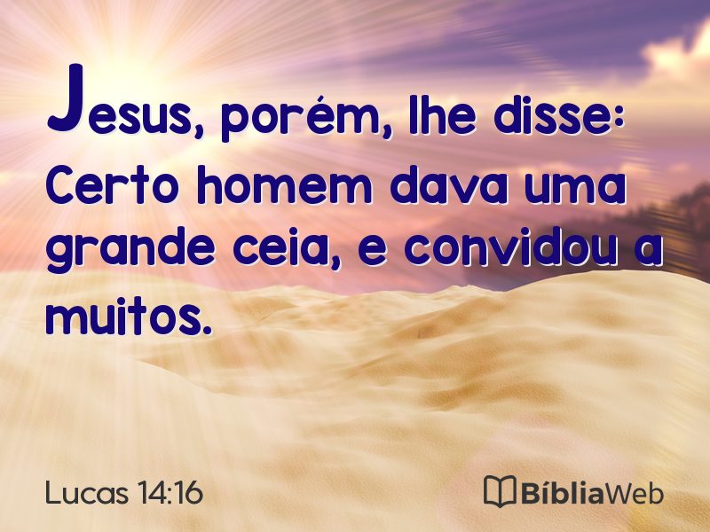 Lucas 14:16 em imagem para compartilhar