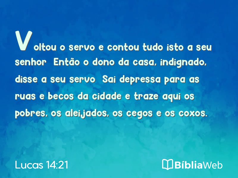 Lucas 14:21 em imagem para compartilhar