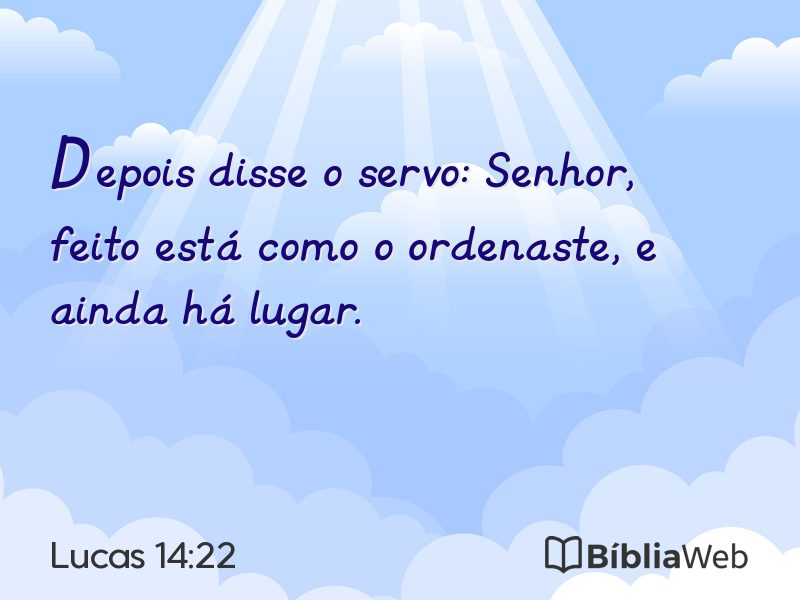 Lucas 14:22 em imagem para compartilhar