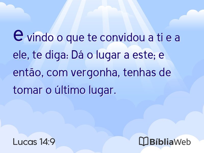Lucas 14:9 em imagem para compartilhar