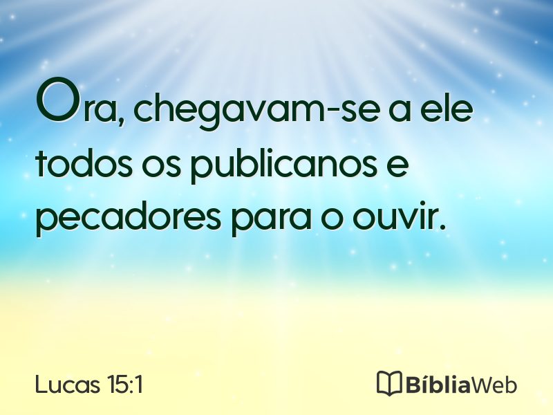 Lucas 15:1 em imagem para compartilhar