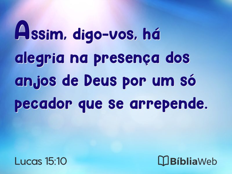 Lucas 15:10 em imagem para compartilhar
