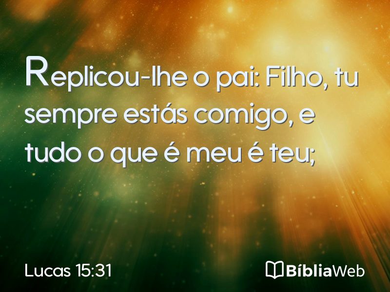 Lucas 15:31 em imagem para compartilhar