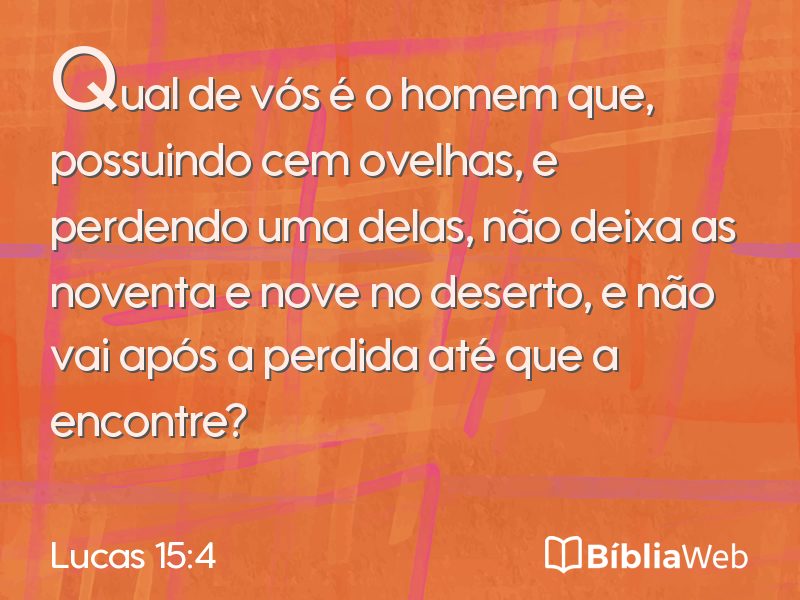 Lucas 15:4 em imagem para compartilhar