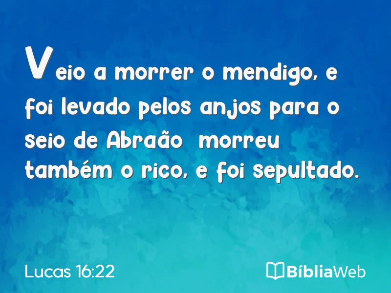 Lucas 16:22 em imagem para compartilhar