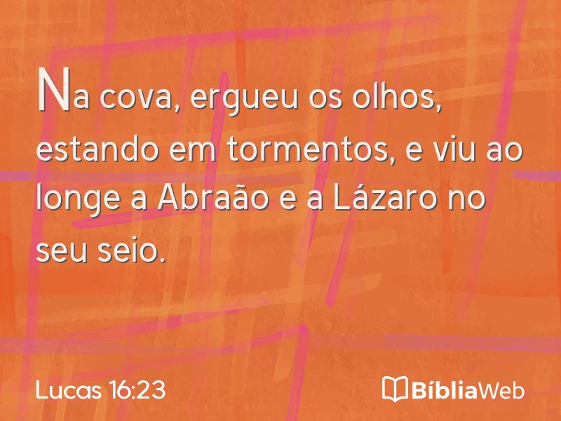 Lucas 16:23 em imagem para compartilhar
