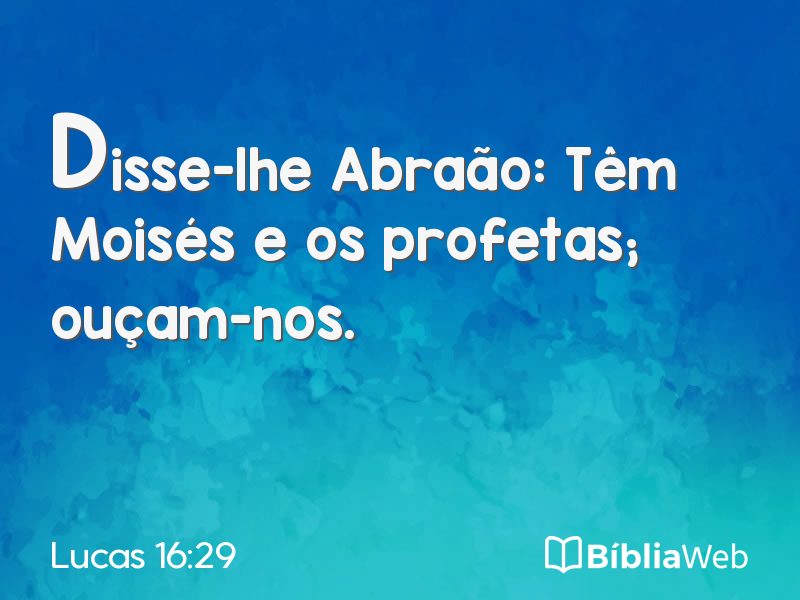 Lucas 16:29 em imagem para compartilhar
