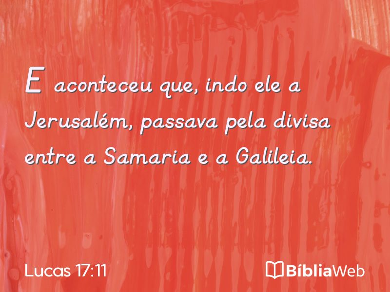 Lucas 17:11 em imagem para compartilhar
