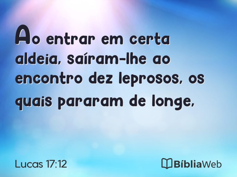 Lucas 17:12 em imagem para compartilhar