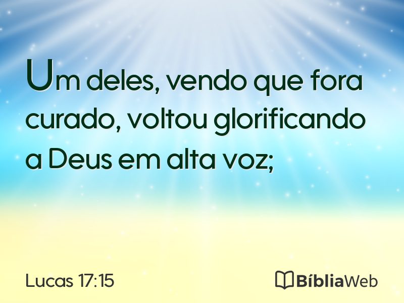 Lucas 17:15 em imagem para compartilhar