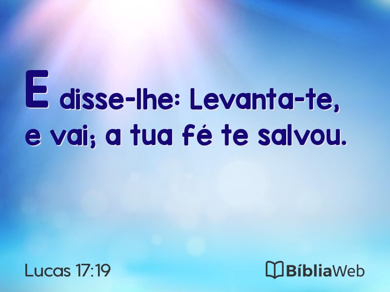 Lucas 17:19 em imagem para compartilhar