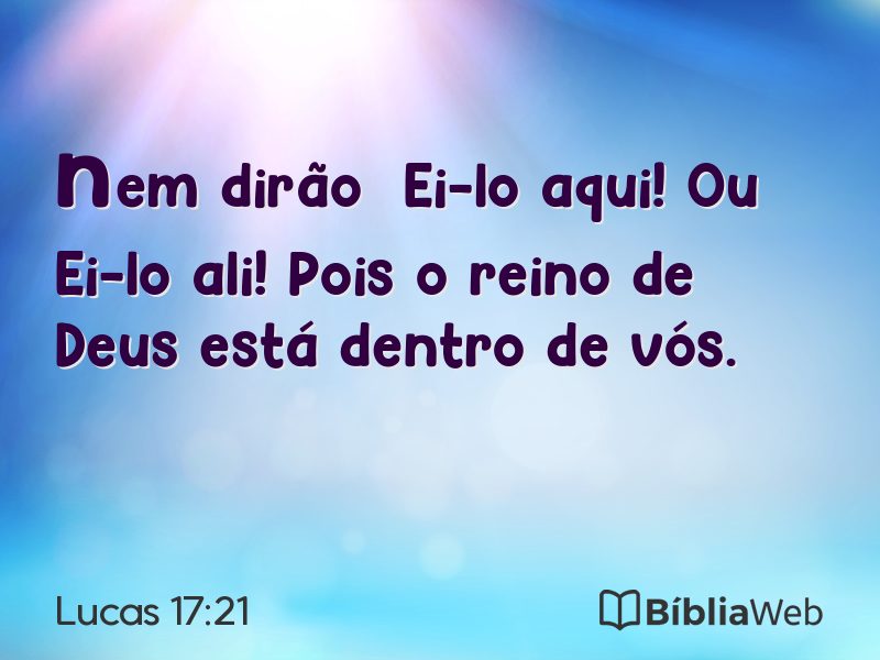 Lucas 17:21 em imagem para compartilhar