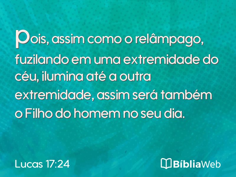 Lucas 17:24 em imagem para compartilhar