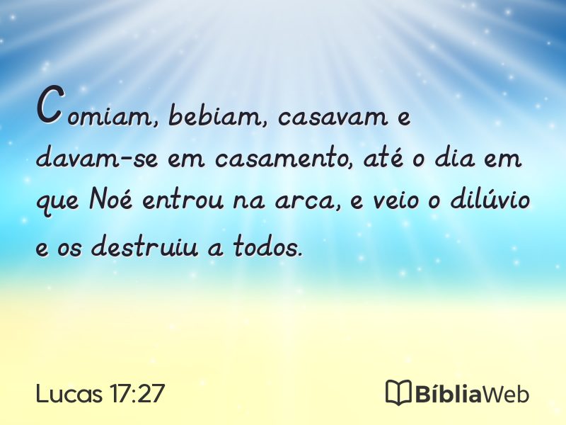 Lucas 17:27 em imagem para compartilhar