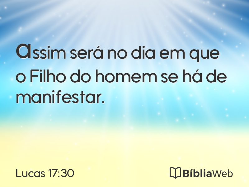 Lucas 17:30 em imagem para compartilhar