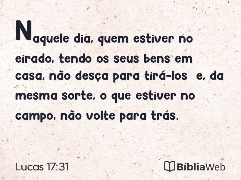 Lucas 17:31 em imagem para compartilhar