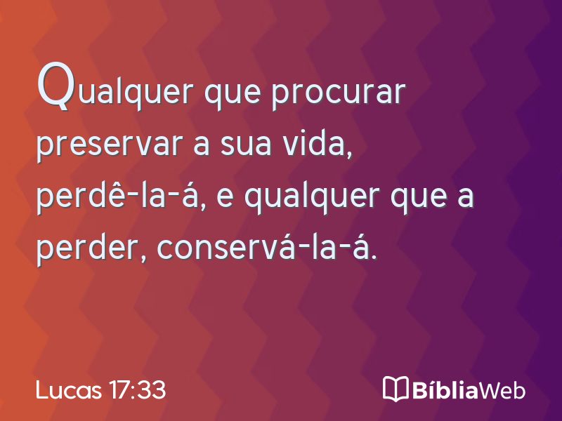 Lucas 17:33 em imagem para compartilhar