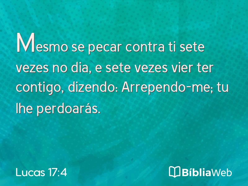 Lucas 17:4 em imagem para compartilhar