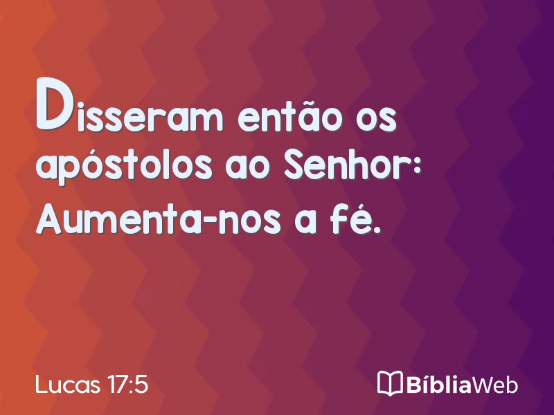 Lucas 17:5 em imagem para compartilhar