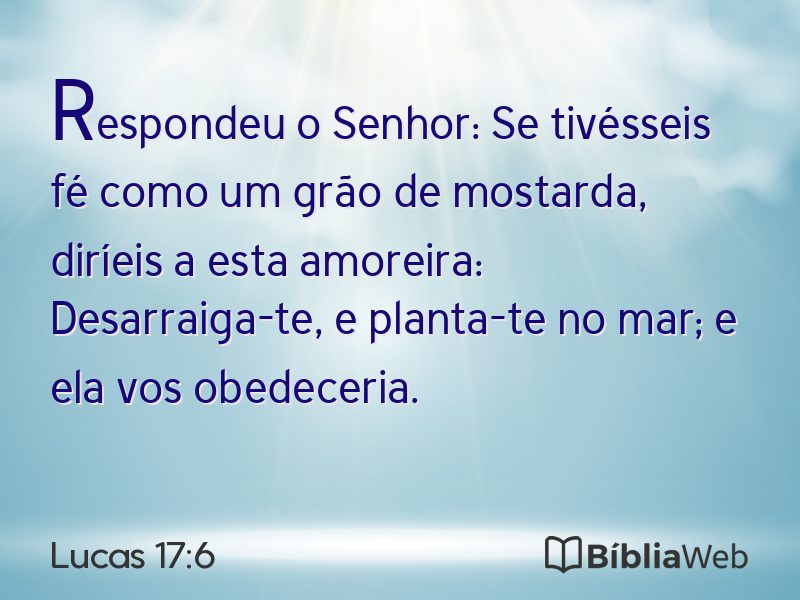 Lucas 17:6 em imagem para compartilhar
