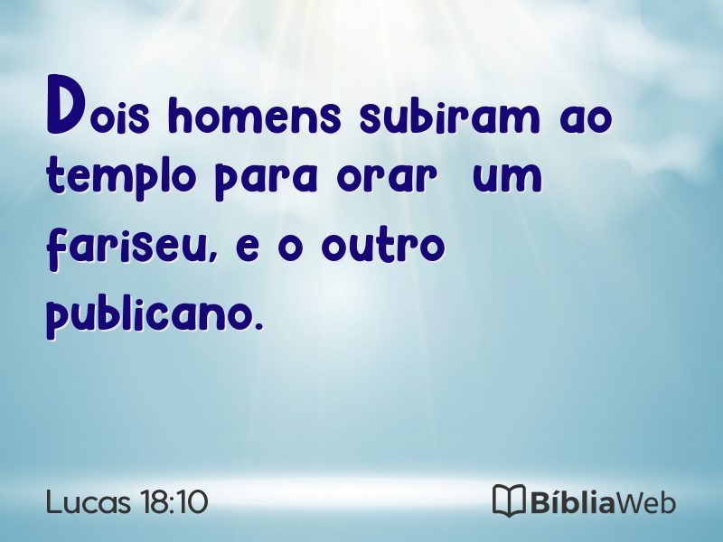 Lucas 18:10 em imagem para compartilhar
