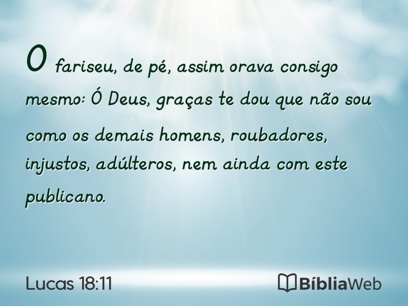 Lucas 18:11 em imagem para compartilhar