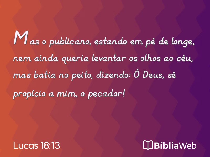 Lucas 18:13 em imagem para compartilhar