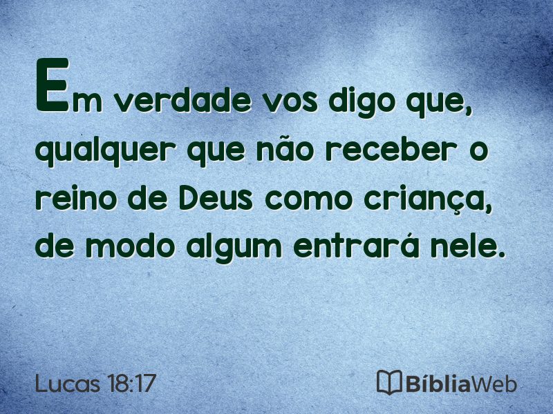 Lucas 18:17 em imagem para compartilhar