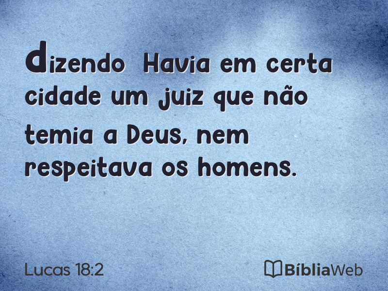 Lucas 18:2 em imagem para compartilhar