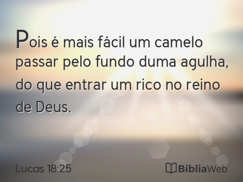 Lucas 18:25 em imagem para compartilhar