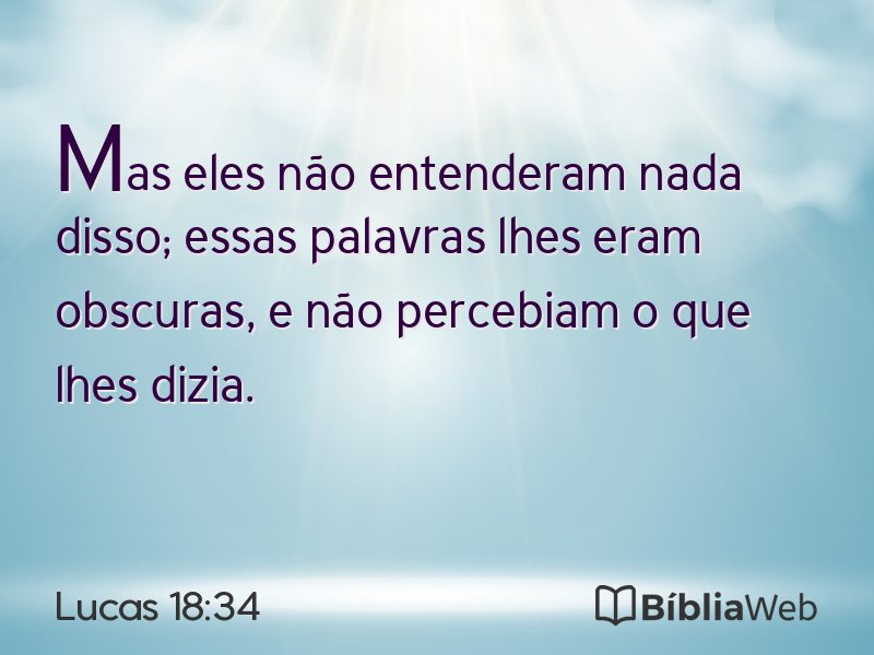 Lucas 18:34 em imagem para compartilhar