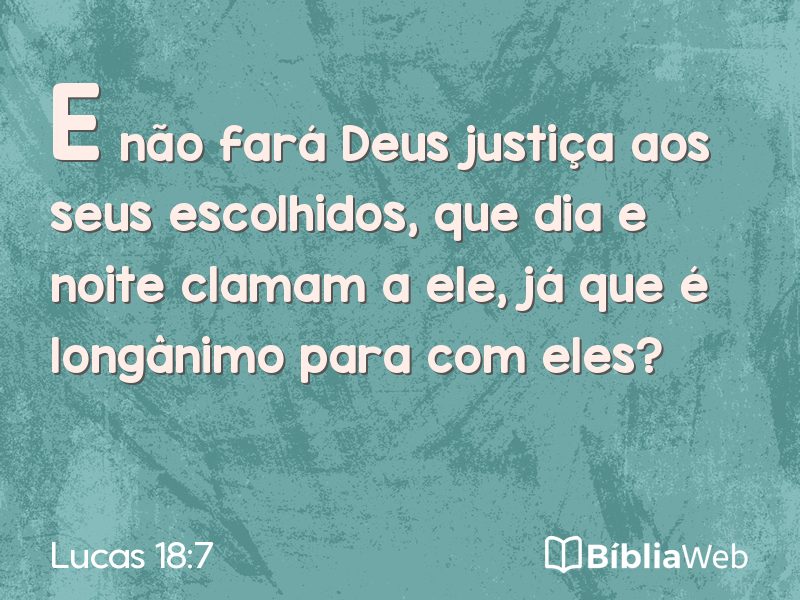 Lucas 18:7 em imagem para compartilhar