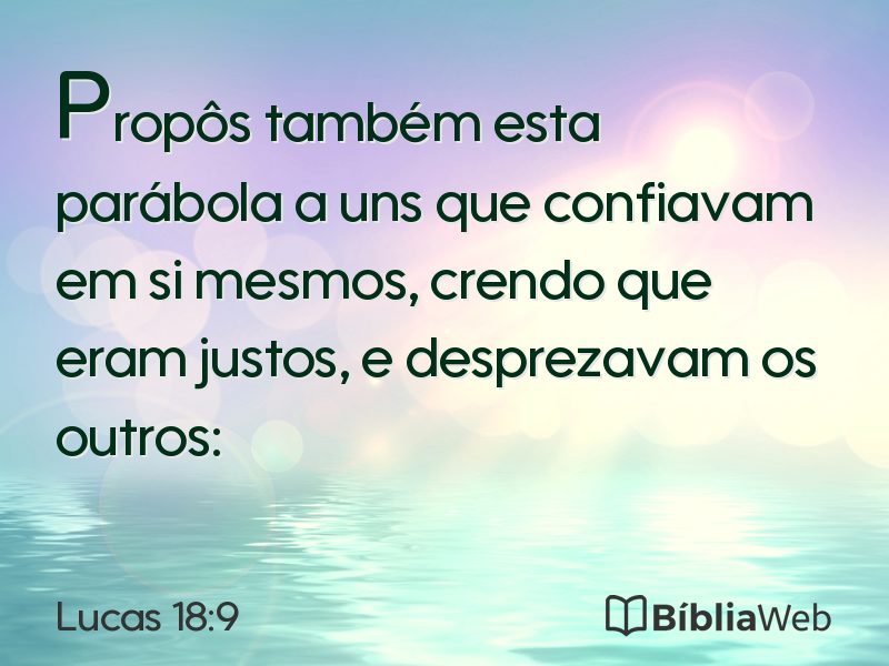 Lucas 18:9 em imagem para compartilhar