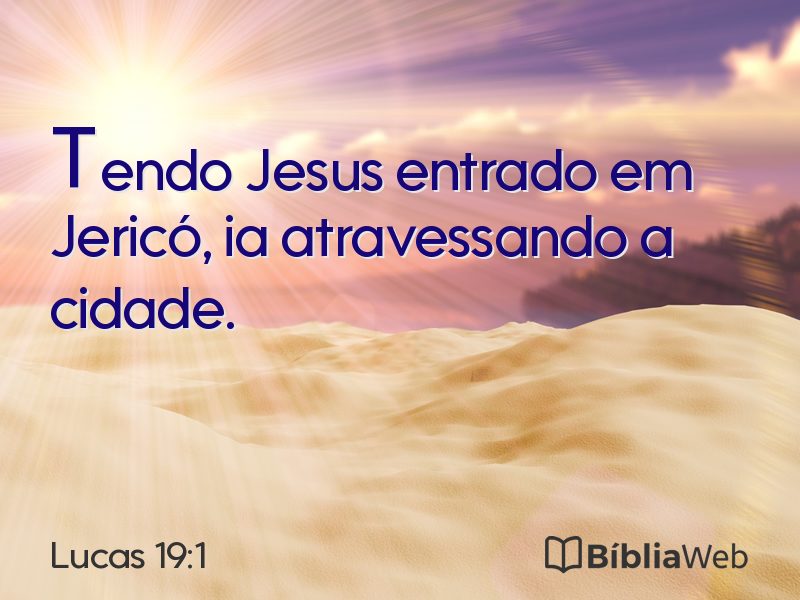 Lucas 19:1 em imagem para compartilhar