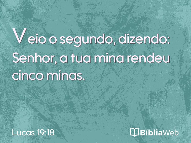 Lucas 19:18 em imagem para compartilhar