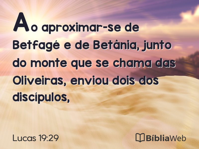 Lucas 19:29 em imagem para compartilhar