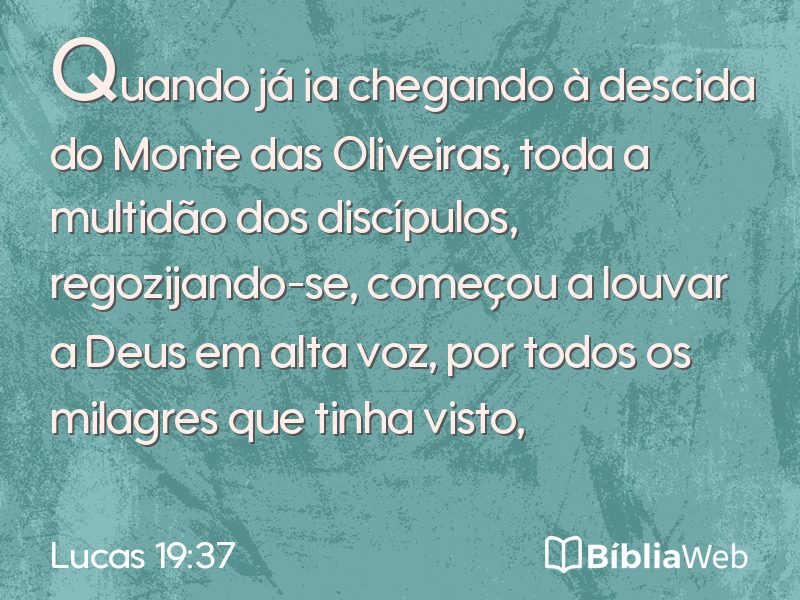 Lucas 19:37 em imagem para compartilhar