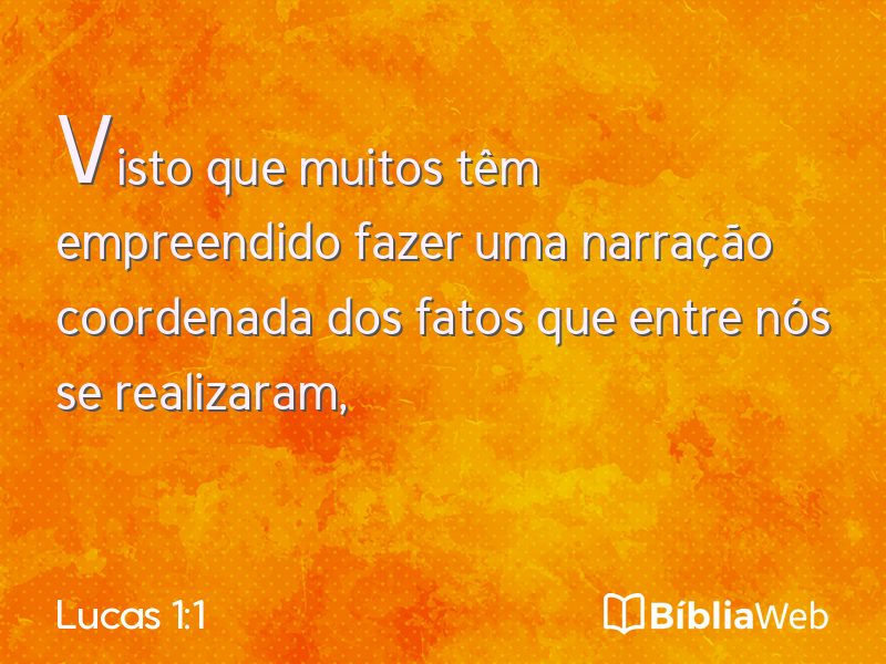 Lucas 1:1 em imagem para compartilhar