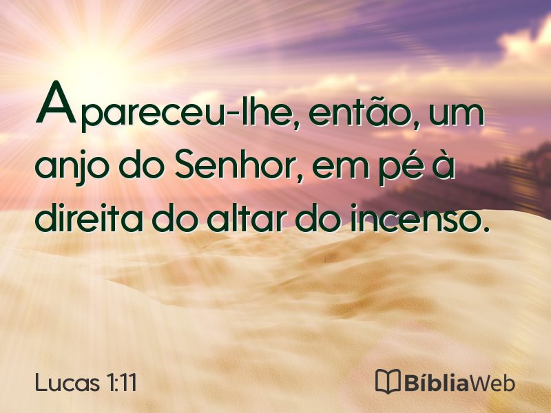 Lucas 1:11 em imagem para compartilhar