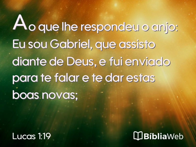 Lucas 1:19 em imagem para compartilhar