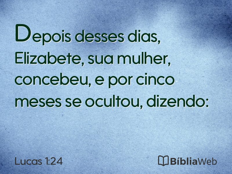 Lucas 1:24 em imagem para compartilhar