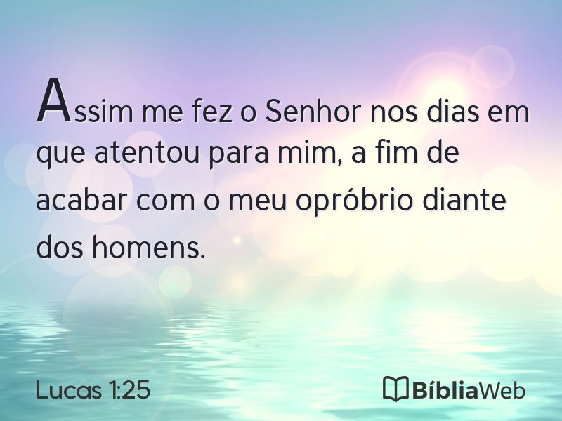 Lucas 1:25 em imagem para compartilhar