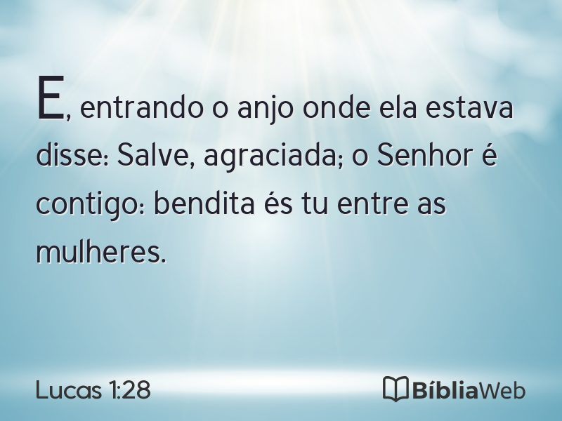 Lucas 1:28 em imagem para compartilhar