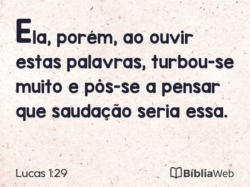Lucas 1:29 em imagem para compartilhar