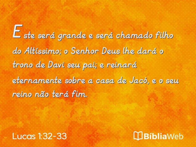Lucas 1:32-33 em imagem para compartilhar