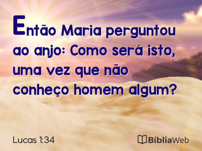 Lucas 1:34 em imagem para compartilhar