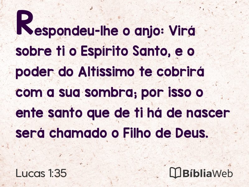 Lucas 1:35 em imagem para compartilhar